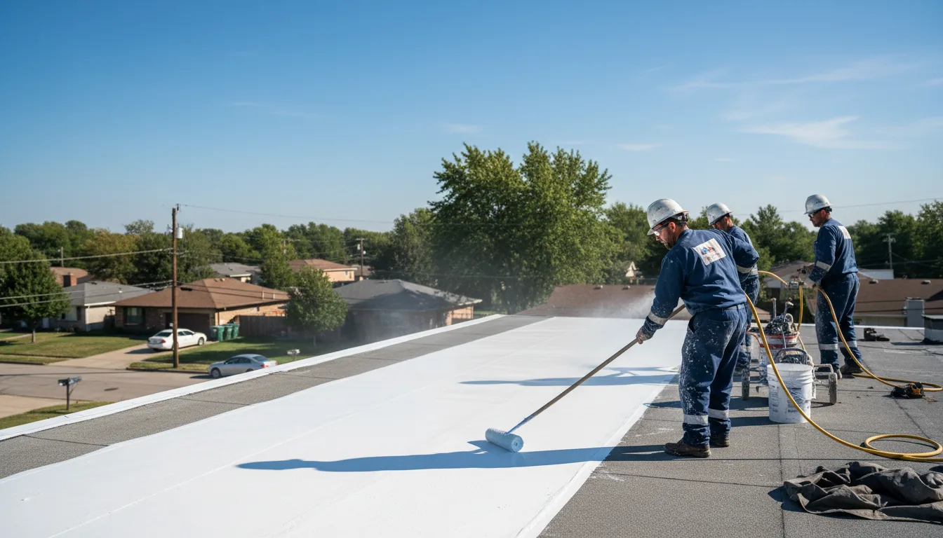 Commercial roof coating in Oark, AR near me